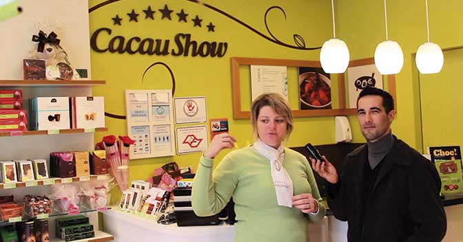 Franqueados da Cacau Show em franquia da marca